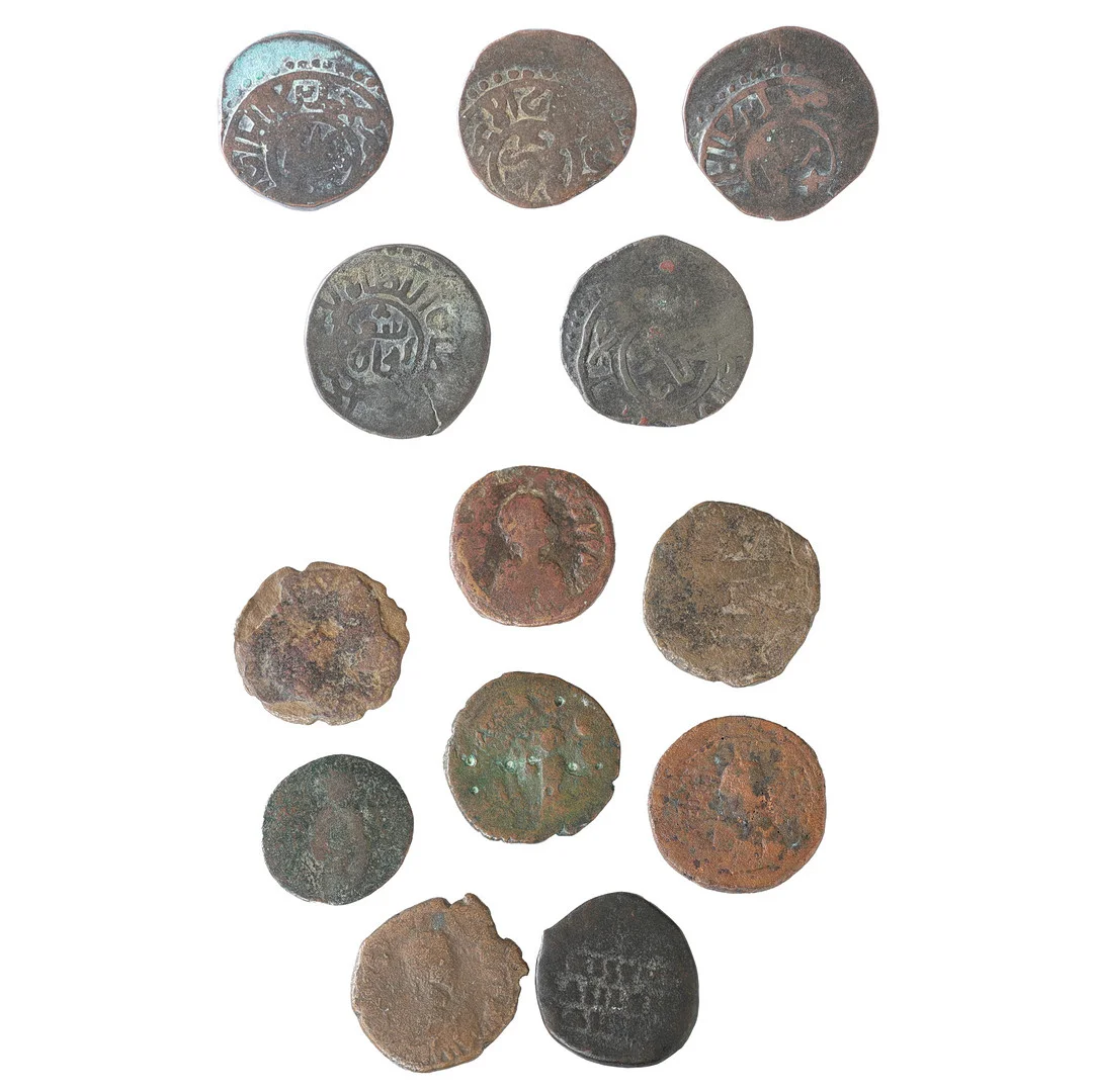 A COLLECTION OF BYZANTINE AND KHWARAZMIAN COINS (13). — Coins & Banknotes — Bishop & Miller