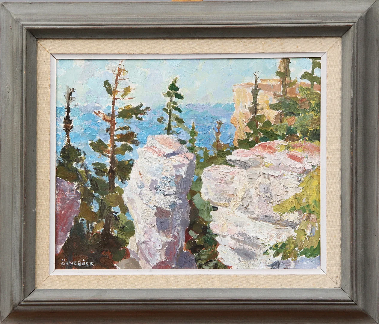 LENNART ÖRNEBÄCK. OLJA, på pannå, signerad. — Paintings — Kalmar Auktionsverk