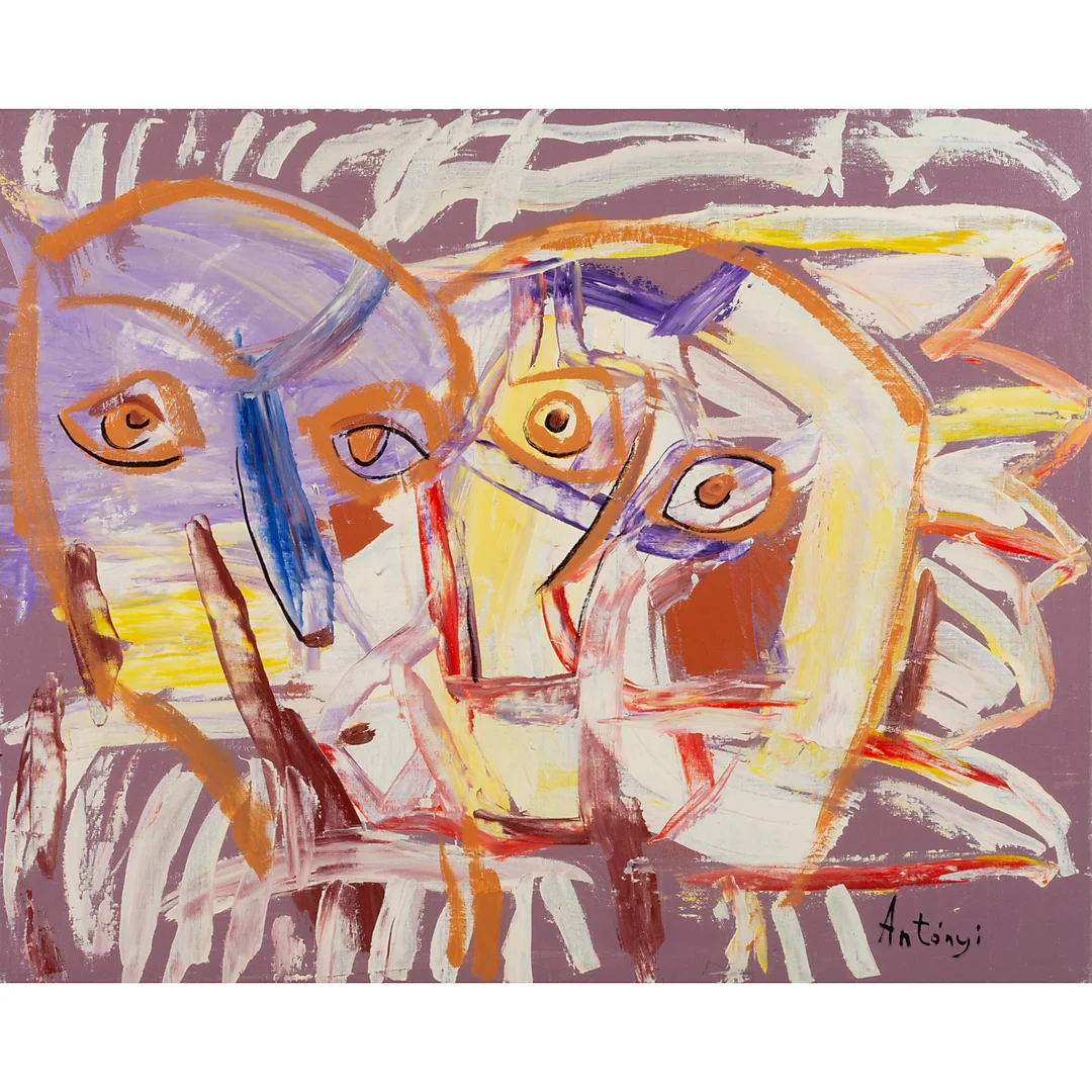 IMRE ANTONYI. Komposition, olja på duk, signerad Antonyi. — Paintings — Helsingborgs Auktionskammare