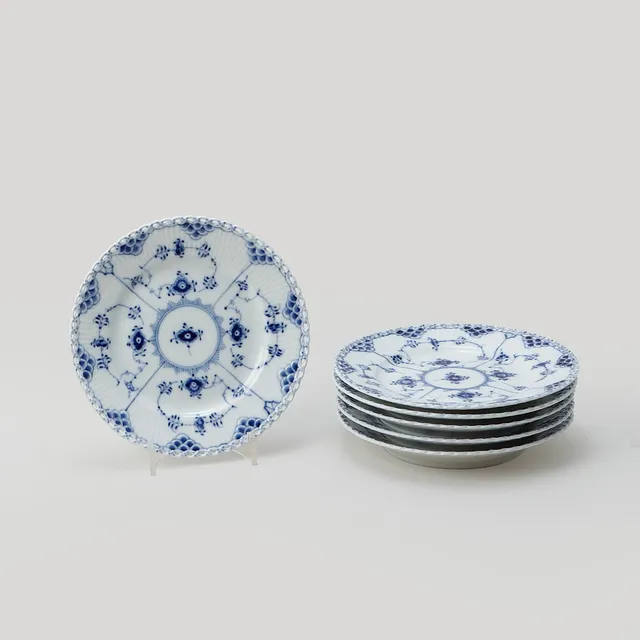 ASSIETTER, 6 st, "Musselmalet", Royal Copenhagen.