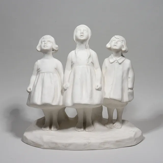 ALICE NORDIN. "Vildgässen", Gustavsberg, parian porslin, 1900-talets första kvartal.