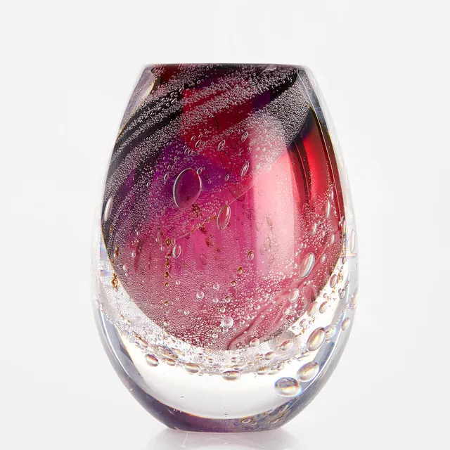 HANNE DREUTLER. VAS, glas, Studio Åhus, Hanne Dreutler & Arthur Zirnsack, signerad.