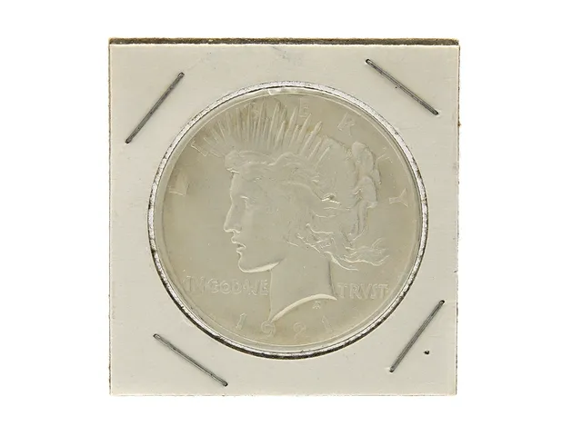 MYNT, silver, Dollar, Peace, 1921, USA, kvalité ca 1/1+, diameter 38 mm, vikt 26,7 g.