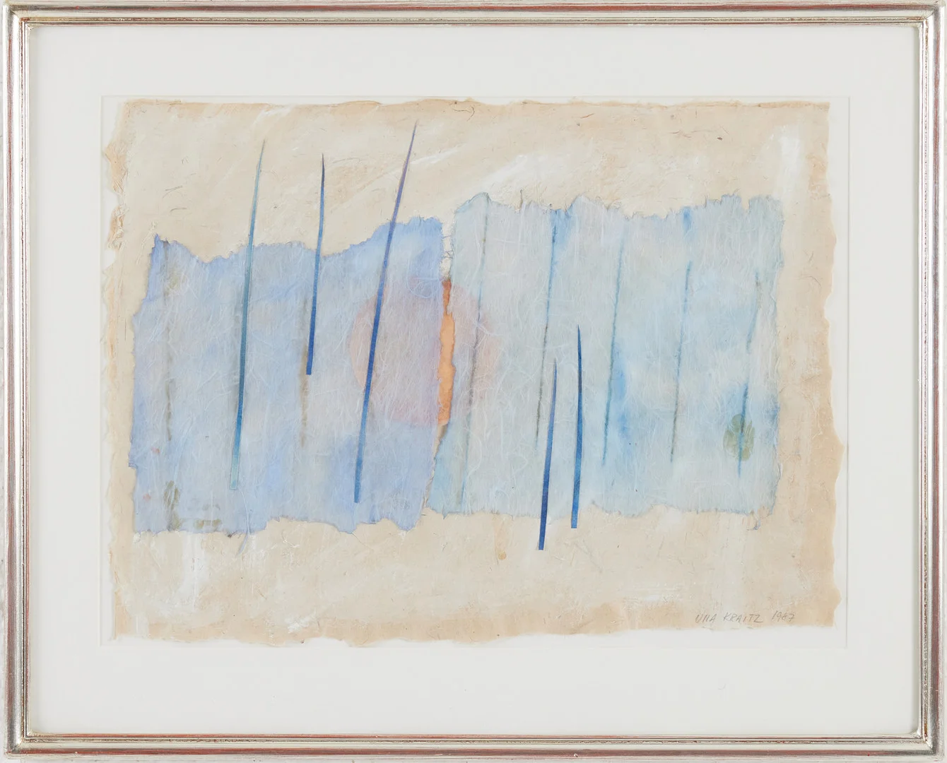 ULLA KRAITZ. Komposition, blandteknik med collage, signerad Ulla Kraitz 1987. — Other — Stockholms Auktionsverk Magasin 5