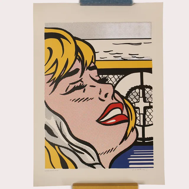 ROY LICHTENSTEIN. Efter, färgoffset "Shipboard Girl",trycksignerad.