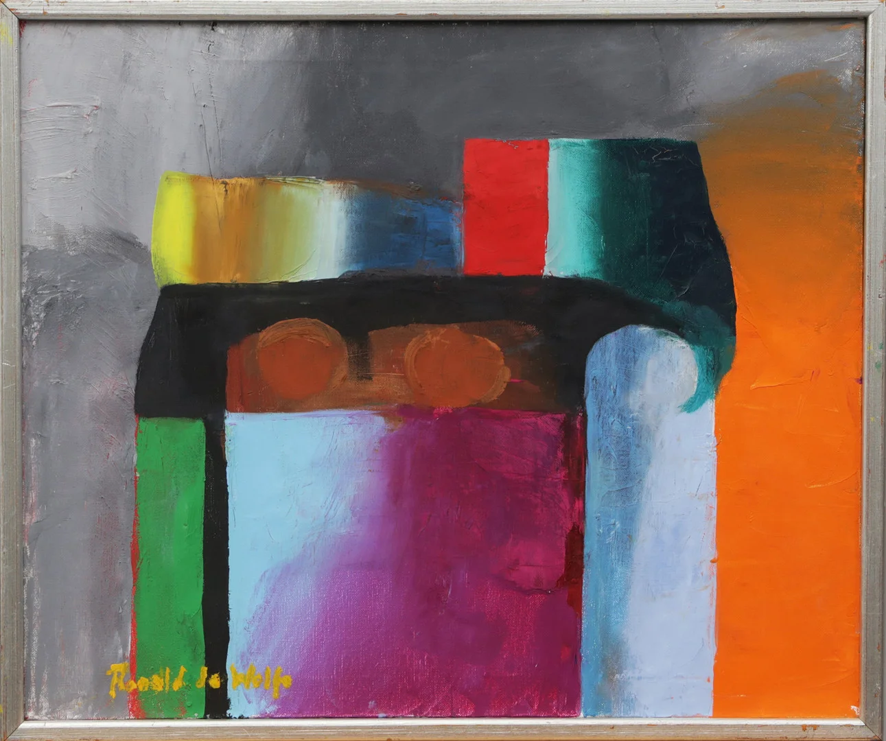 RONALD DE WOLFE. OLJA, på duk "Hög ställning" signerad. — Paintings — Kalmar Auktionsverk