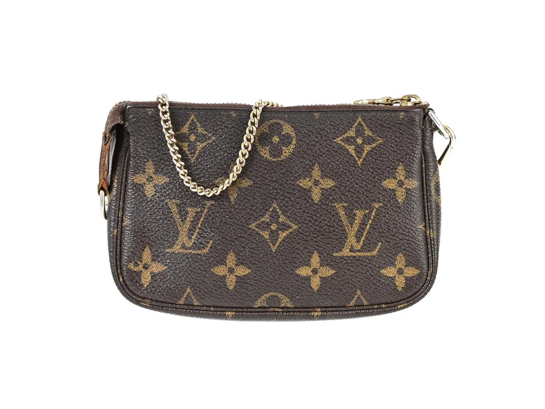 VÄSKA, LOUIS VUITTON, Mini Pochette Accessoires, monogram canvas, guldfärgade beslag, 14x9x2 cm, märkt FL0045, år 2005. — Accessoarer/Väskor — Kaplans