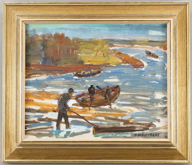 HANNES WAGNSTEDT. Olja på pannå, signerad.