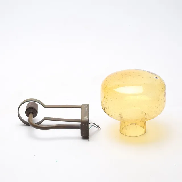 VÄGGLAMPA, metall och glas, AB Westal, Bankeryd.