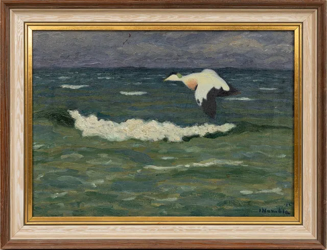 IVAN HUMBLA (1888-1962). Olja på duk, Flygande and. signerad och daterad, -82.