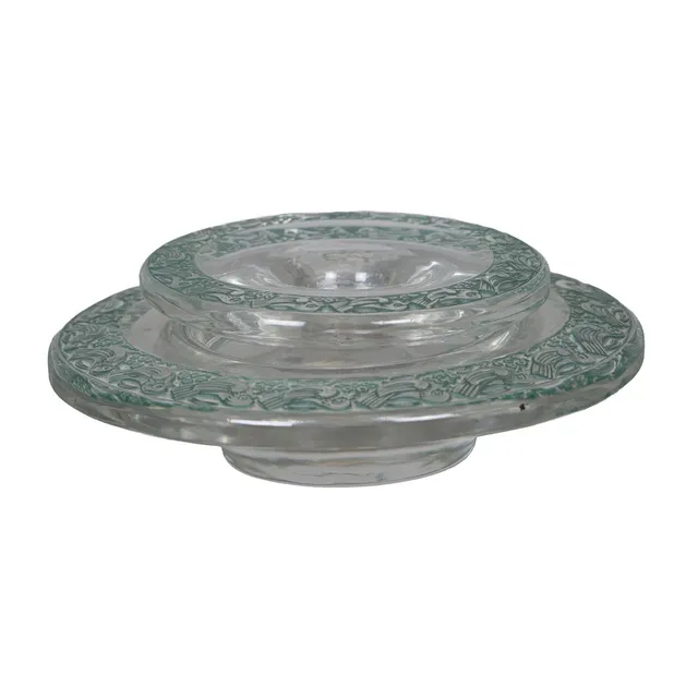 RENE LALIQUE (FRENCH 1860-1945), A DAMPIERRE CANDLEHOLDER.