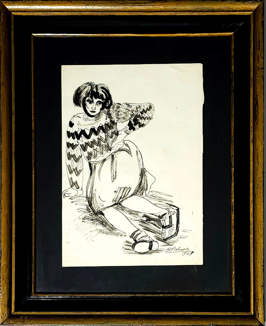 BENJAMIN PALENCIA (1894-1980). JOVEN, DIBUJO A LA TINTA SOBRE PAPEL. — Drawings — Barcelona Auctions