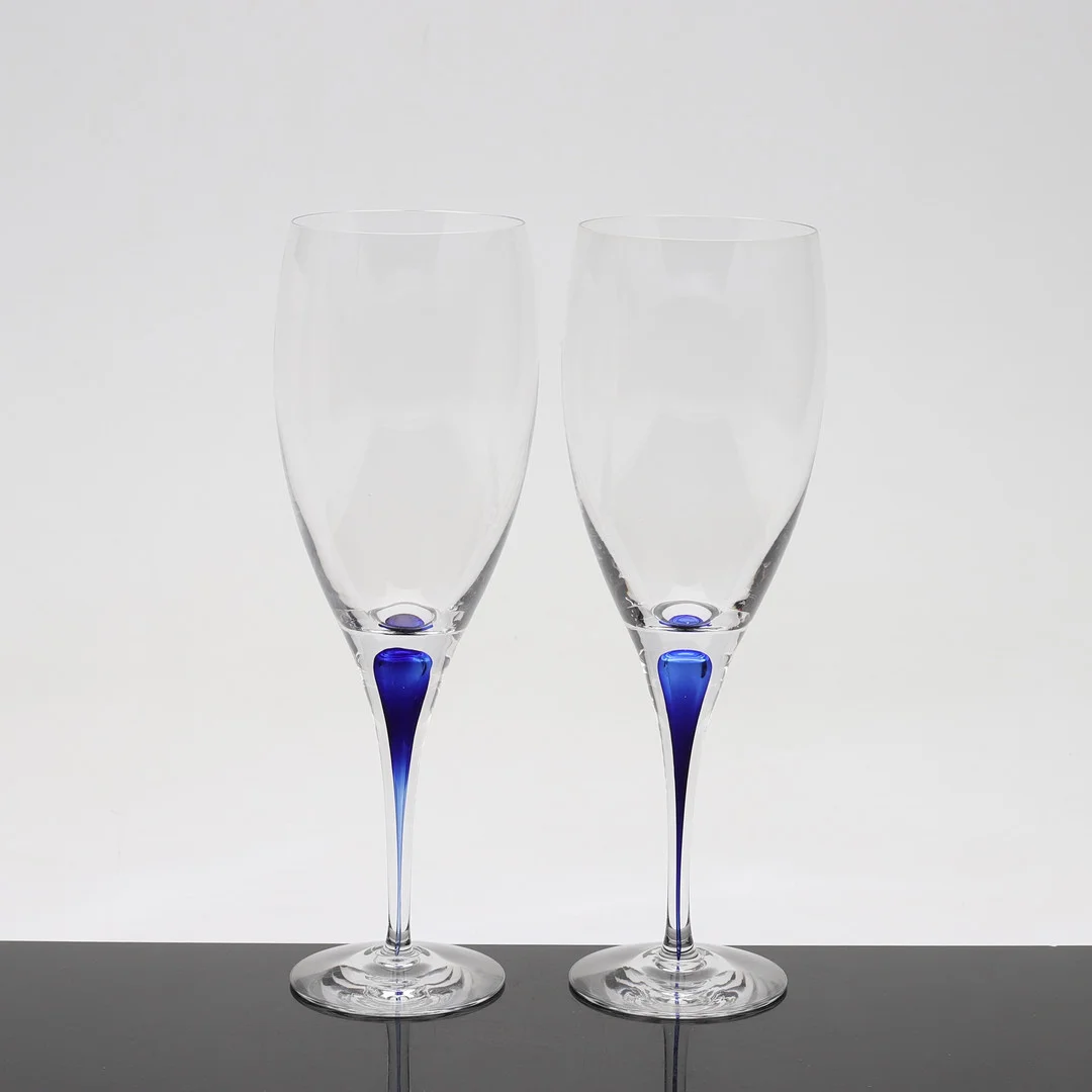 ERIKA LAGERBIELKE. vinglas, 9 st, "Intermezzo", Orrefors. — Utility glass — Gomér & Andersson Norrköping
