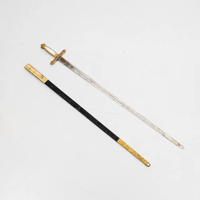 VÄRJA, med läderbalja, för ämbetesman, Sverige, 1800-tal.