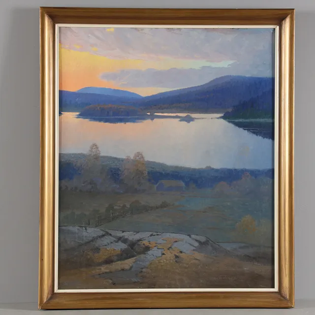 OLOF WALFRID NILSSON (1868-1956). Motiv från lappland.