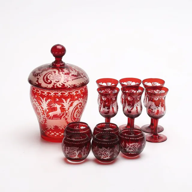 LOCKURNA samt GLAS, 5+6 st, 1900-tal.