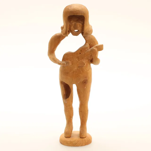 ÅKE HERCULES. Skulptur, trä, "Popartist", signerad -66.