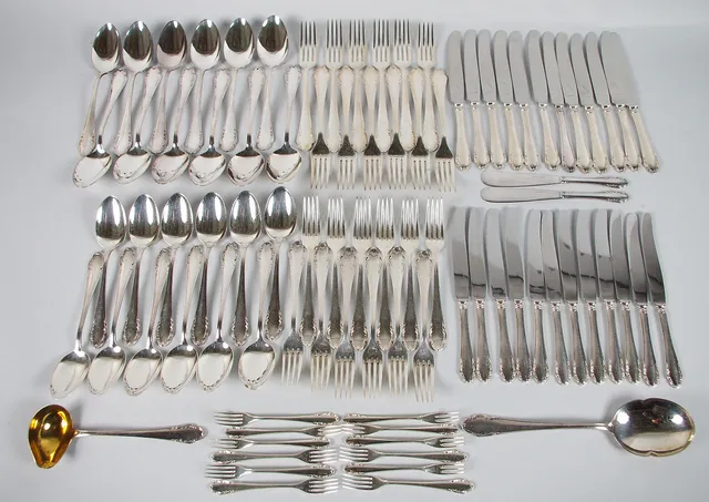 BESTICKUPPSÄTTNING, "Haga", nysilver.
