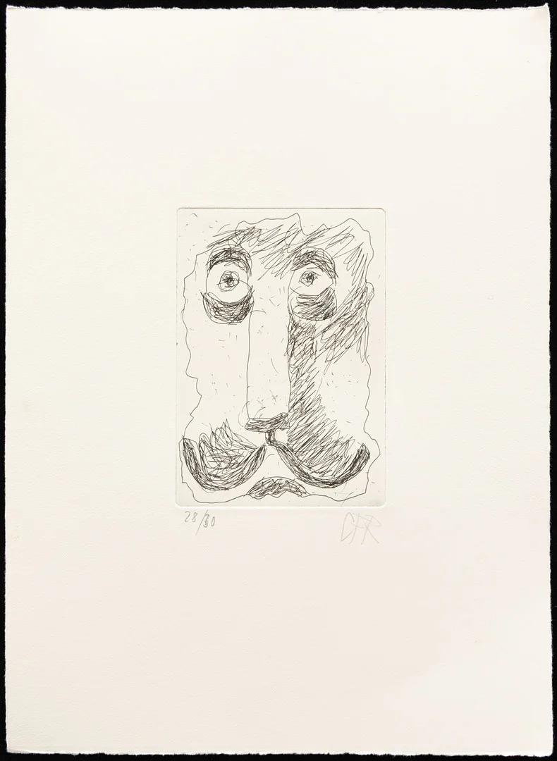 CARL FREDRIK REUTERSWÄRD. Ansikte, etsning nr 28/30, signerad. — Engravings & Prints — Garpenhus Auktioner
