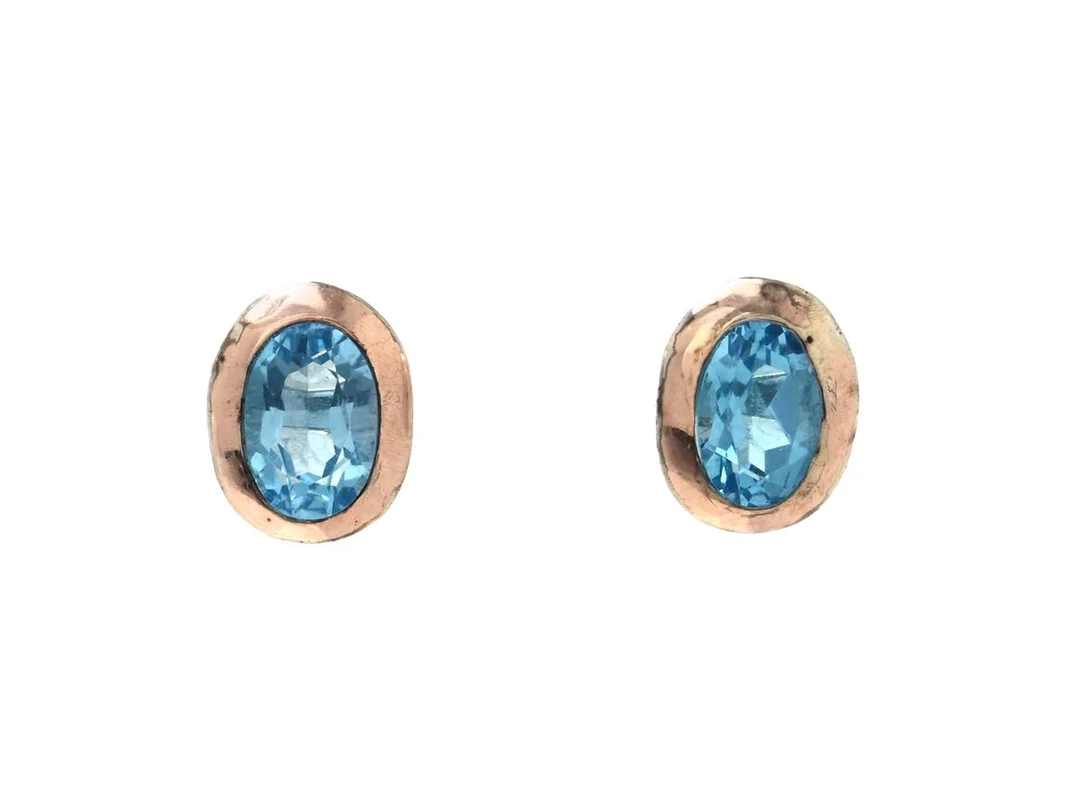ÖRHÄNGEN, sterlingsilver, topas, stift, mått ca 8 mm x 6 mm, vikt 2,2 g — Smycken/Örhängen — Kaplans