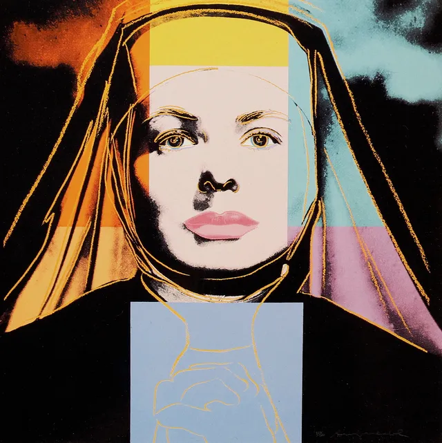 AFTER ANDY WARHOL. "Ingrid Bergman. The nun ".