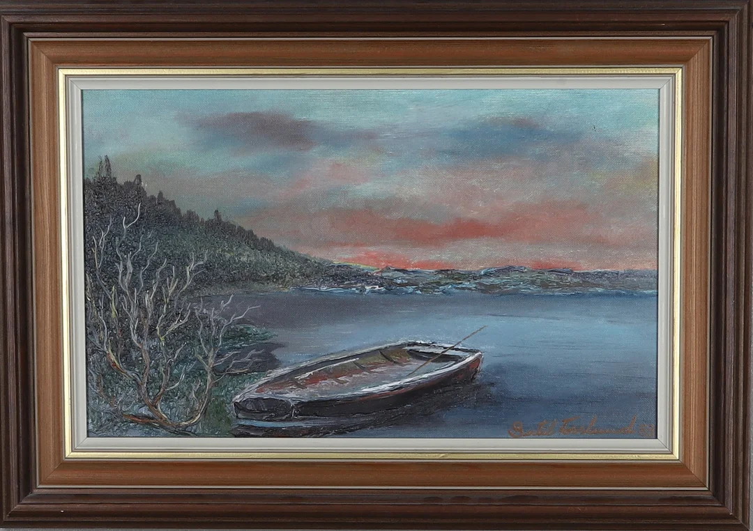 BERTIL FORSLUND. "Ekan", olja på pannå, signerad och daterad -83. — Paintings — Gomér & Andersson Norrköping