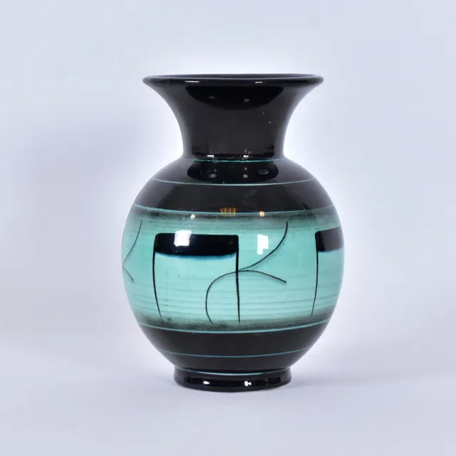 ILSE CLAESSON. vas, flintgods, Rörstrand, "Serie V".