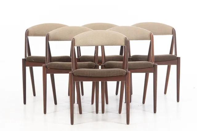 Kai Kristiansen for Schou Andersen Furniture Factory. Set of 6 teak chairs, model '31' (6)