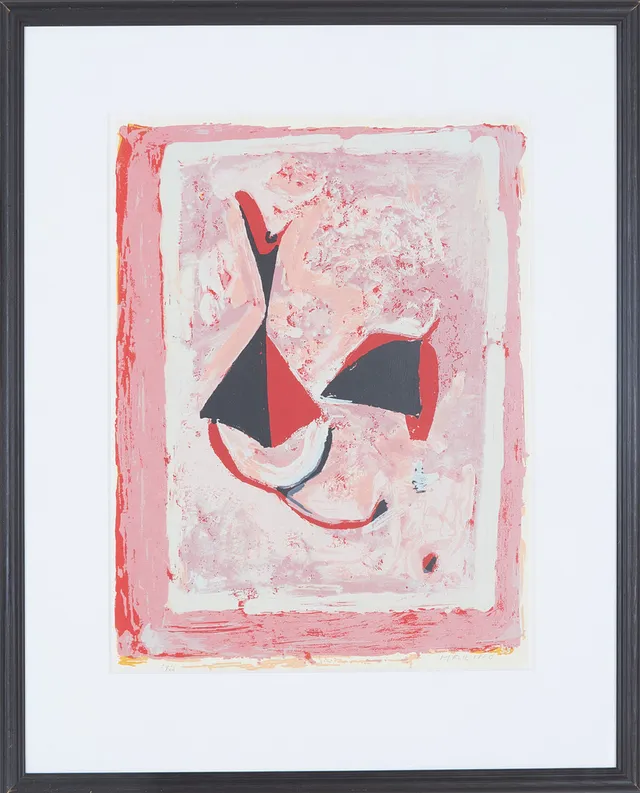 MARINO MARINI. Abstrakt komposition, signerad samt daterad 1960 i trycket, serigrafi.