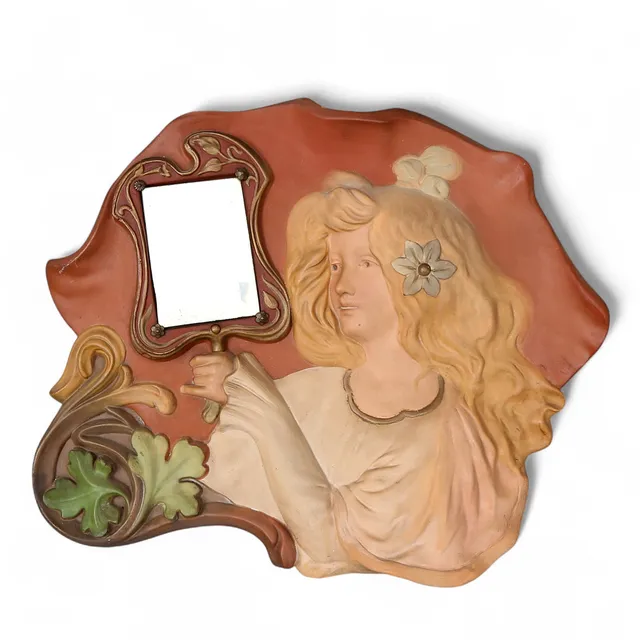 Female figure with a mirror, first half of the 20th Century.