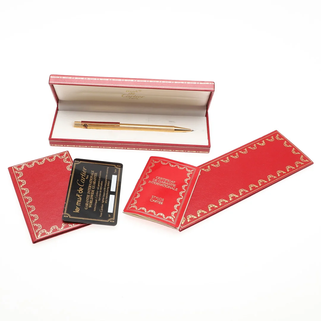MUST DE CARTIER - BOXED PROPELLING PENCIL & CERTIFICATE. — Miscellaneous — Lawrences Auctioneers