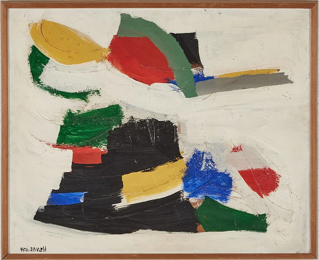HANS OSSWALD. Landskap, vårbrytning, olja på pannå, signerad. — Paintings — Stockholms Auktionsverk Magasin 5