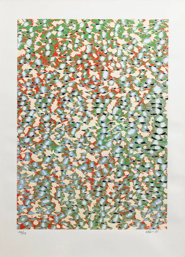 OLLE KÅKS. Abstrakt komposition, färglitografi, signerad, numrerad och daterad, 107/150, -80.