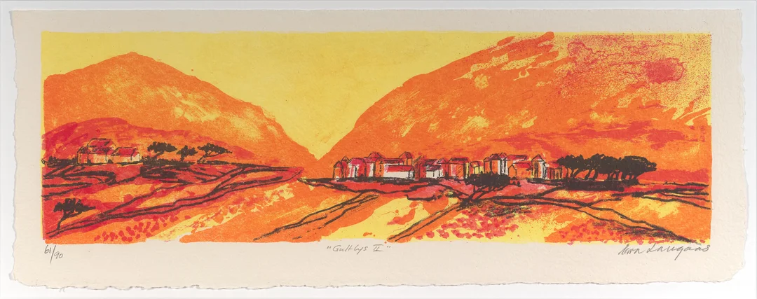 Langaas, Eva — "Gult lys II" — Kunst/Grafikk — Blomqvist