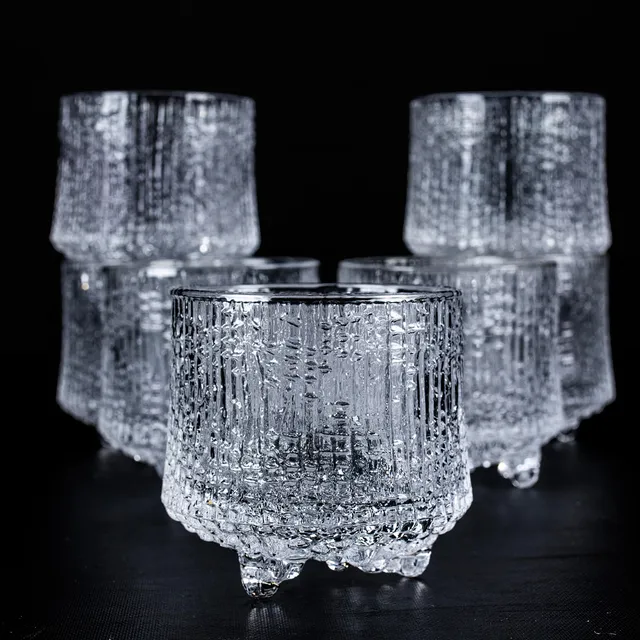 TAPIO WIRKKALA. Glasservisdelar, 7 st " Thule " iittala, FInland.