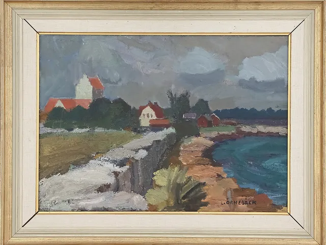 LENNART ÖRNEBÄCK. Landskap, olja på duk, signerad.
