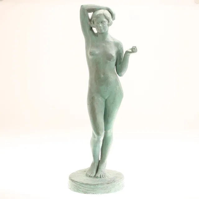 CARIN NILSON. Skulptur, patinerad gips, signerad och daterad 1927.
