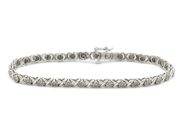ARMBAND, 18K vitguld, 279 åttkantslipade diamanter ca 1,10 ctv, ca W/VS-SI, längd 19,5 cm, vikt 12,2 g.