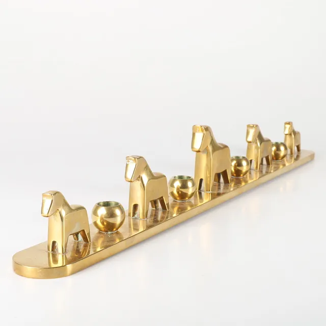 LOTTA HORN. Ljusstake, "Nocturnus", mässing, Reijmyre Mässingsbruk.