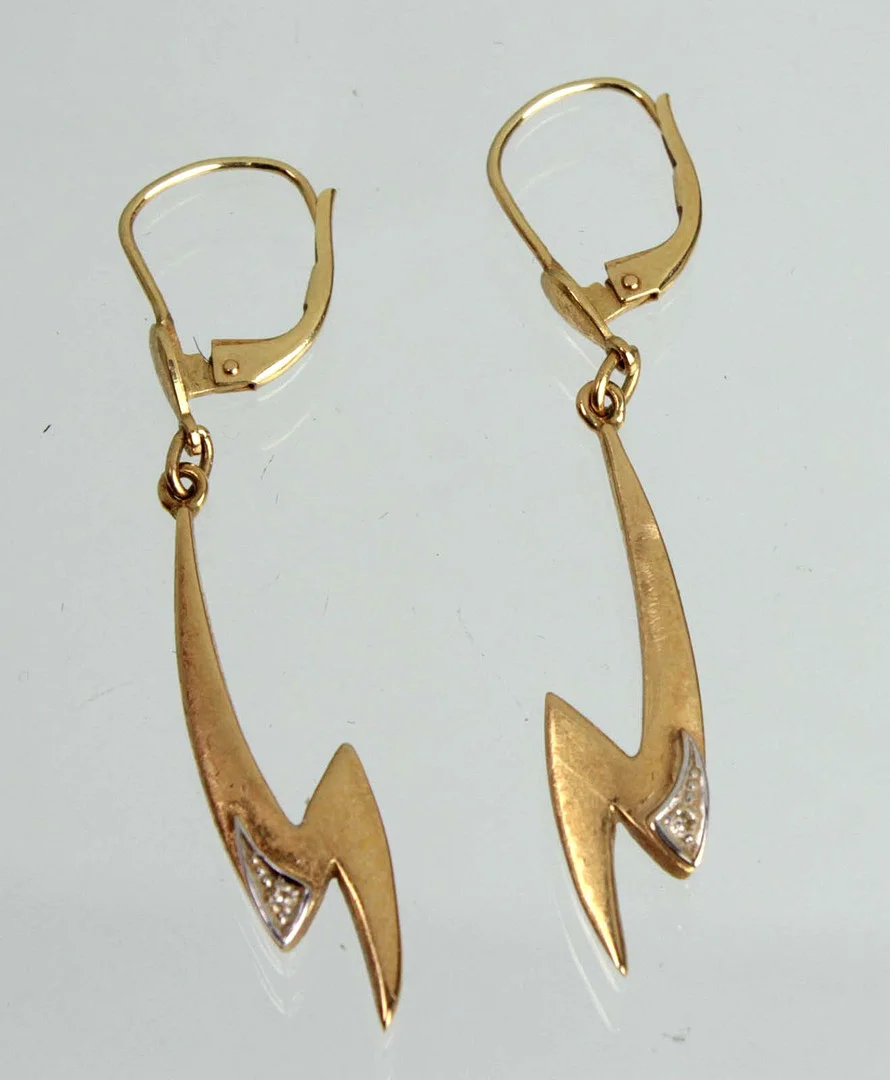 Diamant Ohrringe, Gold 750. — Earrings — Auktionshaus Bossard