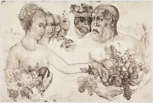 JIRI ANDERLE. "Carpe diem, carpe noctem (Hommage à Miloš Forman)". Drypoint and mezzotint, on Van Gelder Zonen wove paper, signed in pencil and numbered 49/70.