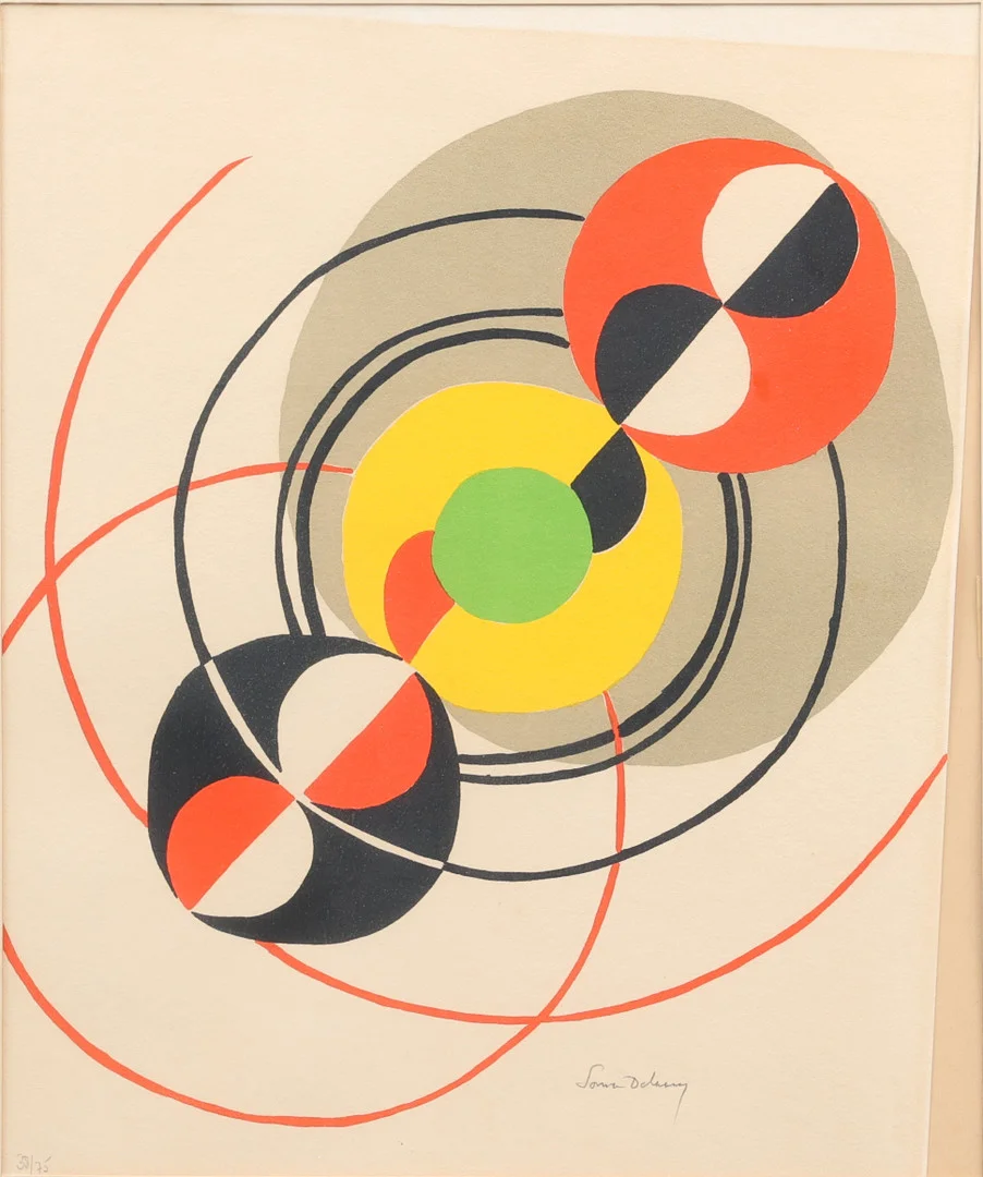 SONIA DELAUNAY. Diagonale (1975), litografi, signerad och numrerad. — Engravings & Prints — Garpenhus Auktioner