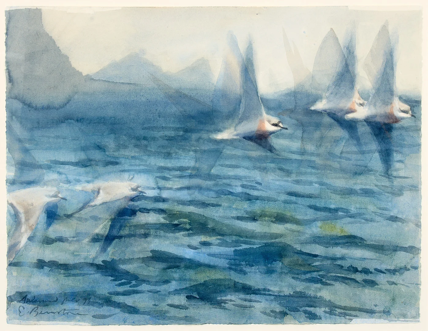 EMANUEL BERNSTONE. Fåglar i flykt. — Paintings — Uppsala Auktionskammare