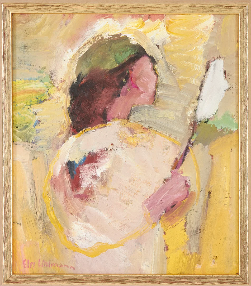 ELSE UHLMANN. (FÖDD 1949). Abstrakt komposition, olja på duk, signerad. — Paintings — Stockholms Auktionsverk Sickla