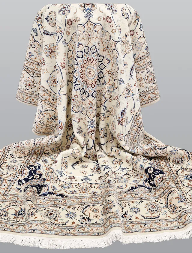 ORIENTMATTA, Nain, part silk s.k 9LAA, handknuten, ca 500.000 knutar / kvm, ca 352 x 256 cm.