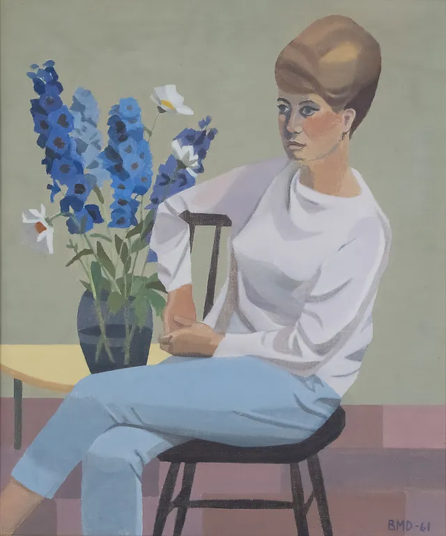 BARBRO DANIELSSON. OLJA på duk signerad BMD, daterad 1961.