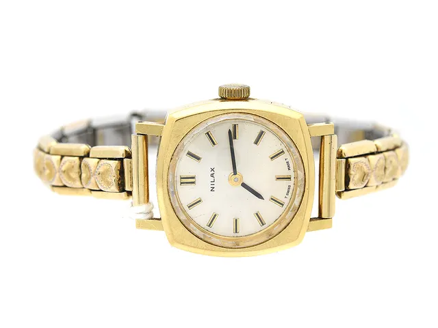 Nilax 18K, 22mm, manuell, flexiarmband i stål
