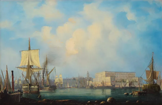 Per Wilhelm Cedergren, Vy mot Stockholms slott från Saltsjön.