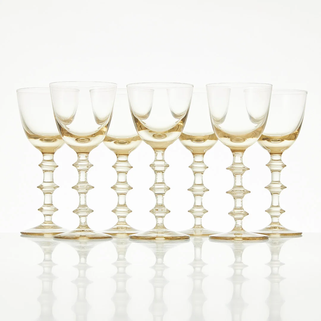 GERDA STRÖMBERG. vinglas, 7 st, modell "Z67", Strömbergshyttan, 1940-tal. — Utility glass — Stockholms Auktionsverk Magasin 5