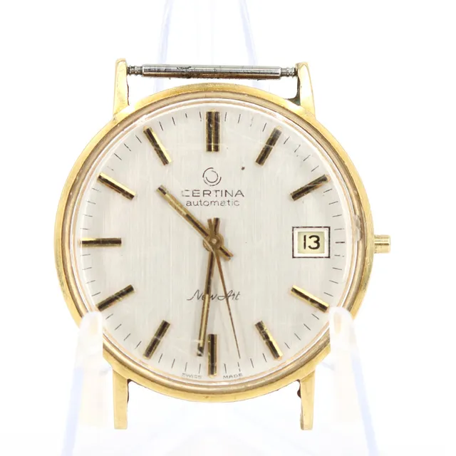 CERTINA. "New Art", armbandsur, guld 14k, automatic, datum, Schweiz, 1960-70 tal.